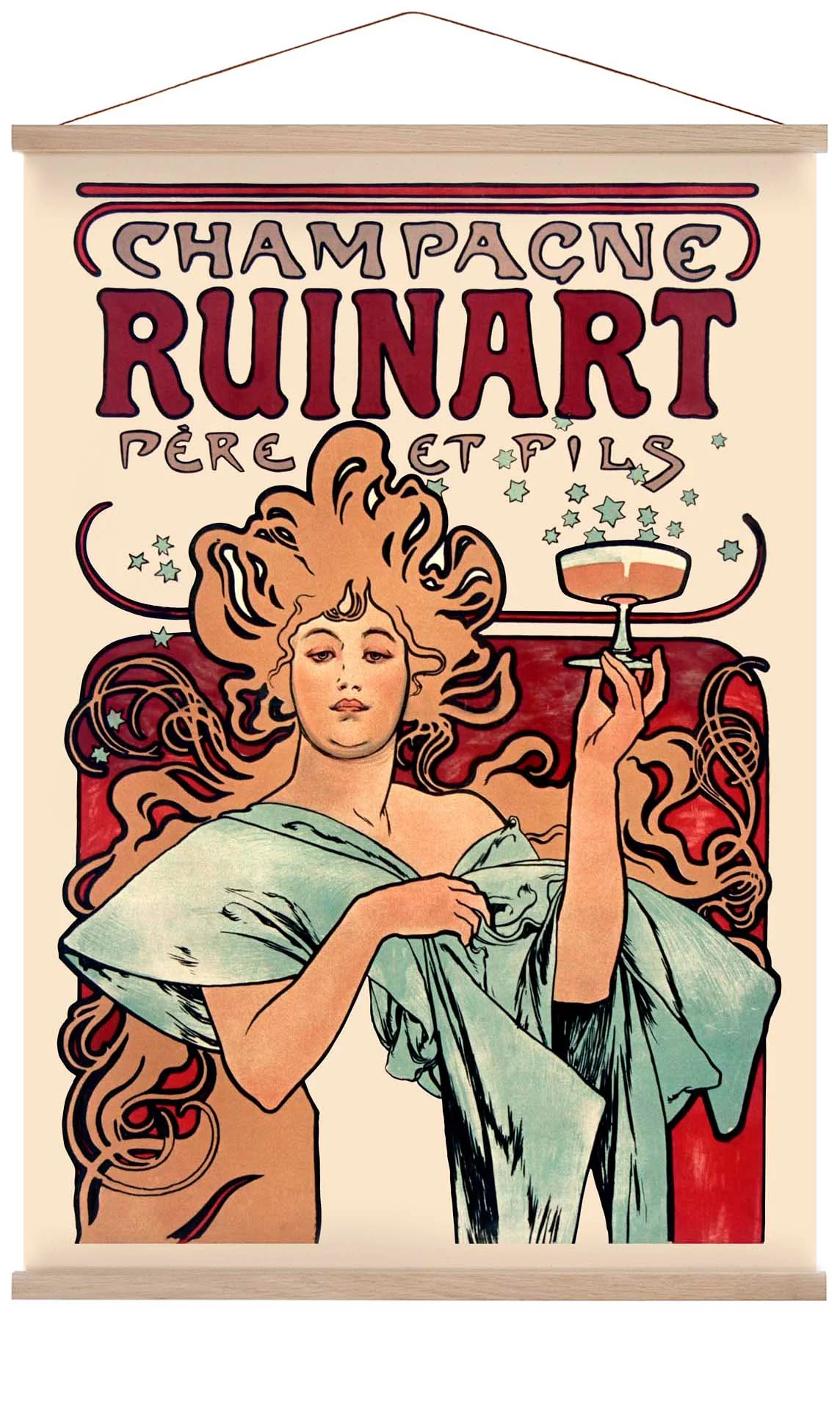 Champagner Ruinart von Alphonse Mucha