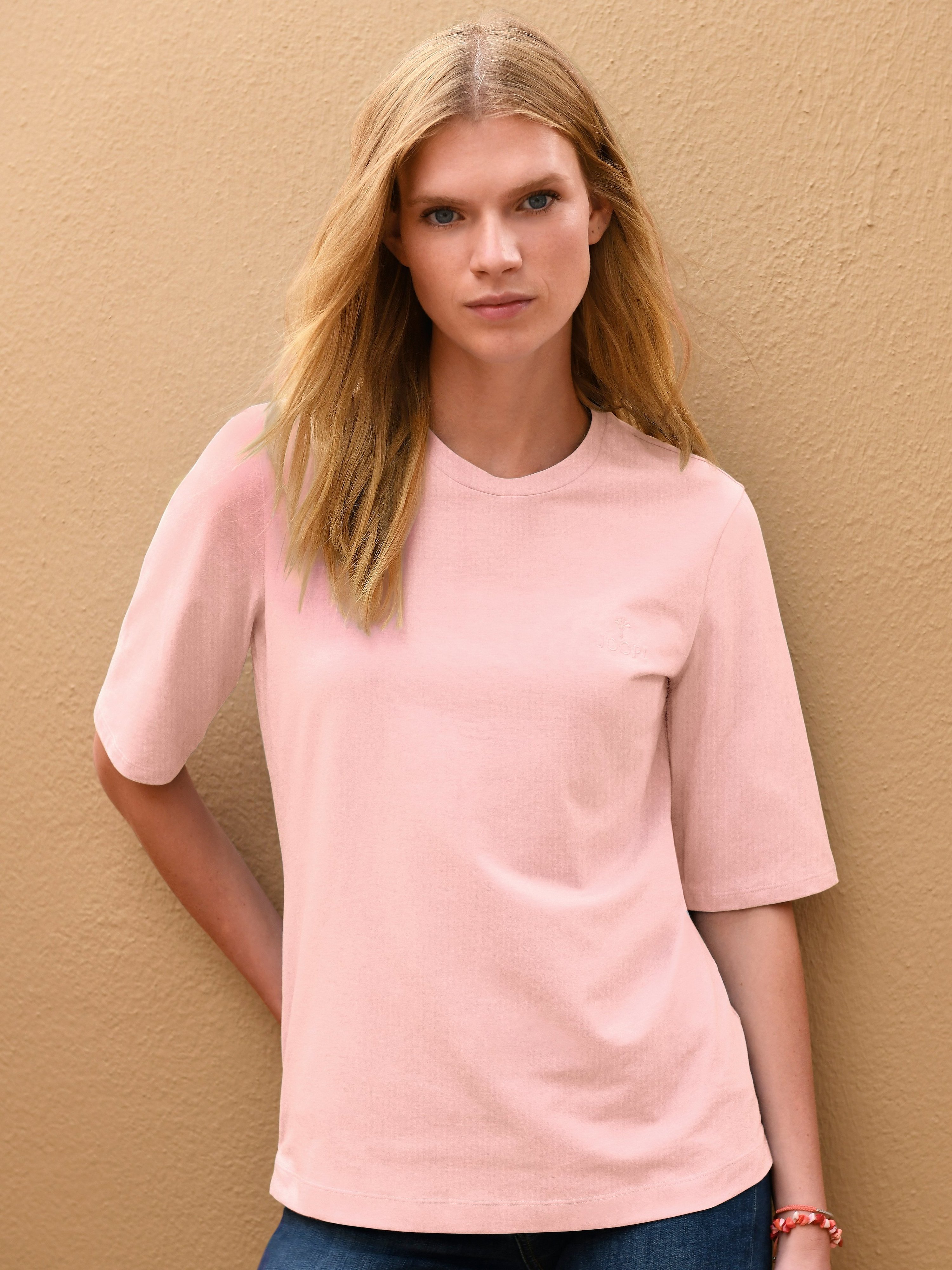 Rundhals-Shirt mit 1/2-Arm