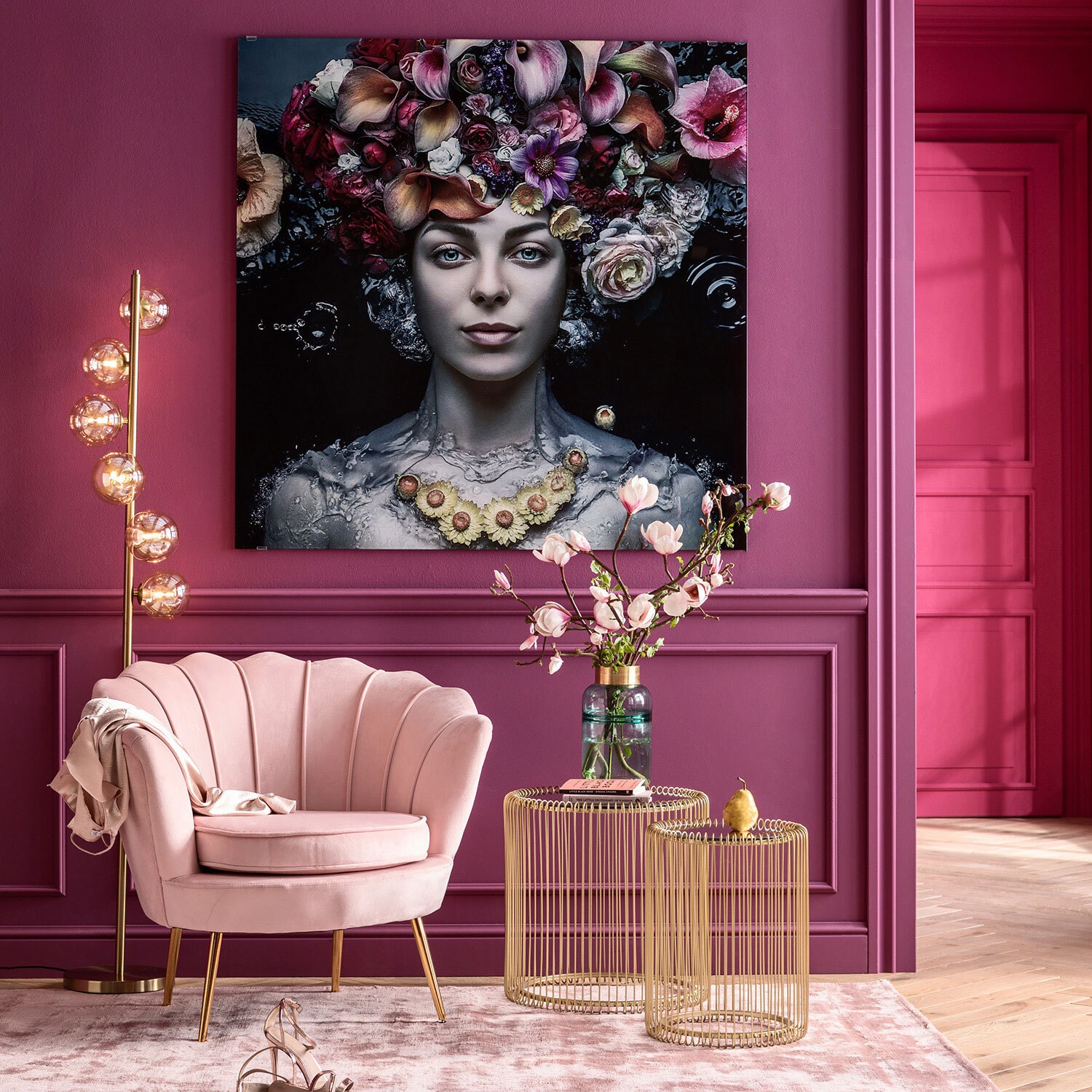 KARE DESIGN Bild FLOWER 120 x 120 cm mehrfarbig