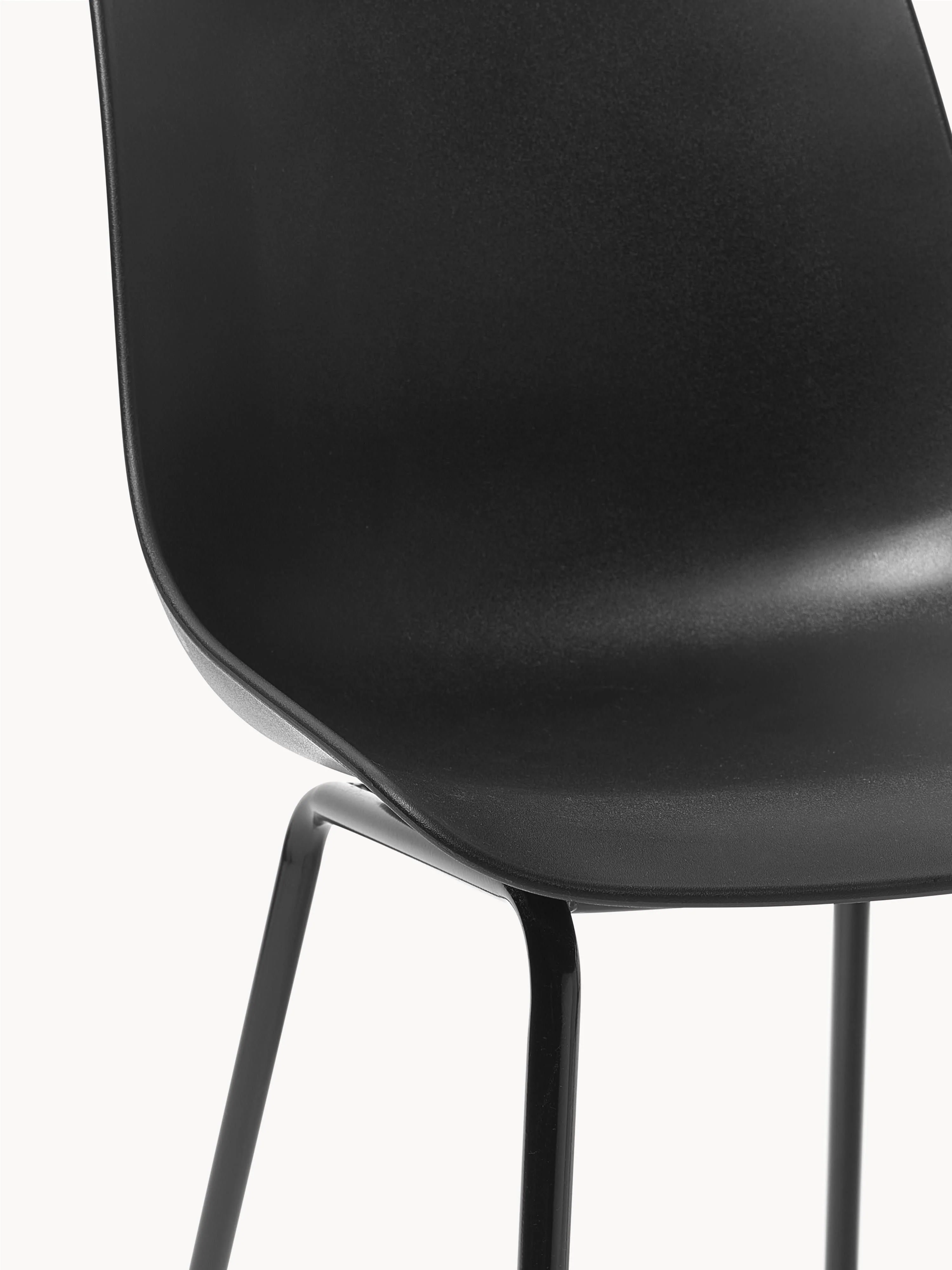 Kunststoffen stoelen Dave met metalen poten, 2 stuks