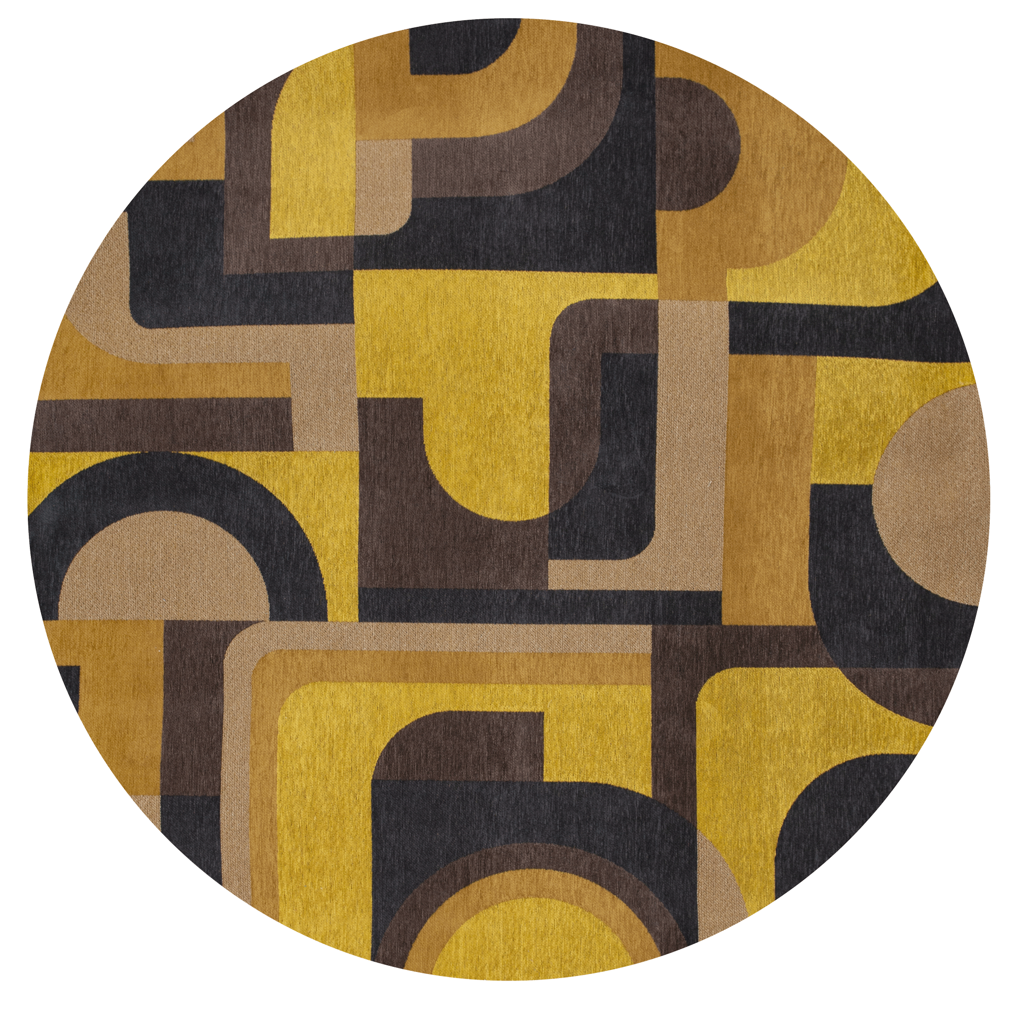 Ecorugs vloerkleed Module multicolor geel ∅ 140 cm