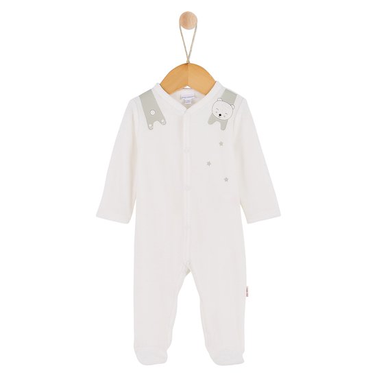 Noël Pyjama naissance velours   neige        de               P'tit bisou
