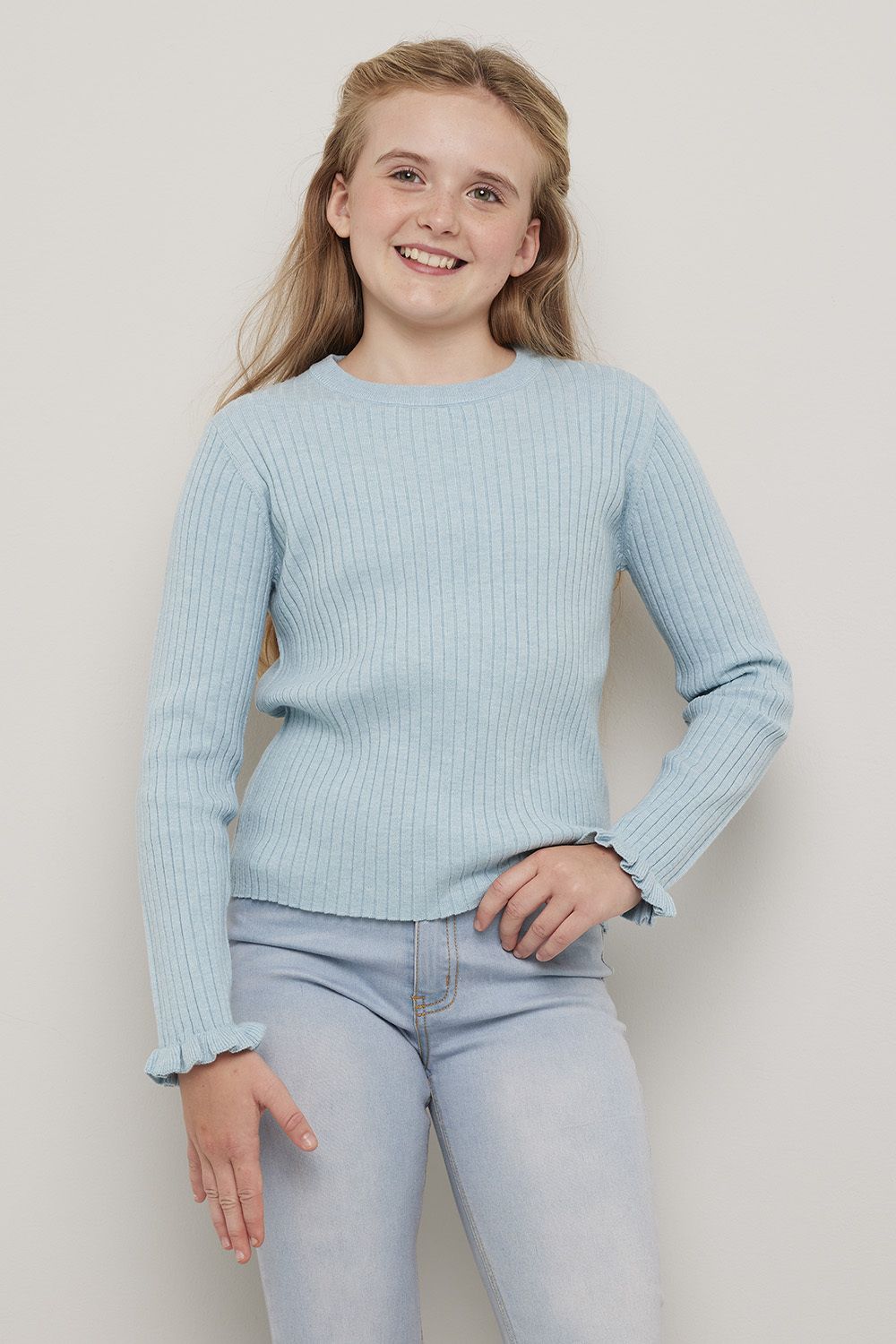 Ribbestrikket genser Odette