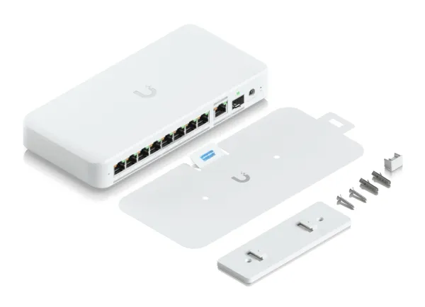 Ubiquiti UniFi Flex 2.5G PoE - Switch - Administreret - 8 x 2.5GBase-T   1 x 10Gb Ethernet   1 x 10Gb Ethernet SFP  - desktop, væg-monterbar, DIN monterbar på skinne - PoE   AC-Adapter Sold Separately