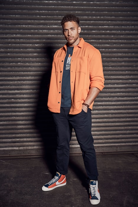 STHUGE Hemd, Overshirt, mit Stickerei, Langarm, Sweat, bis 8 XL
