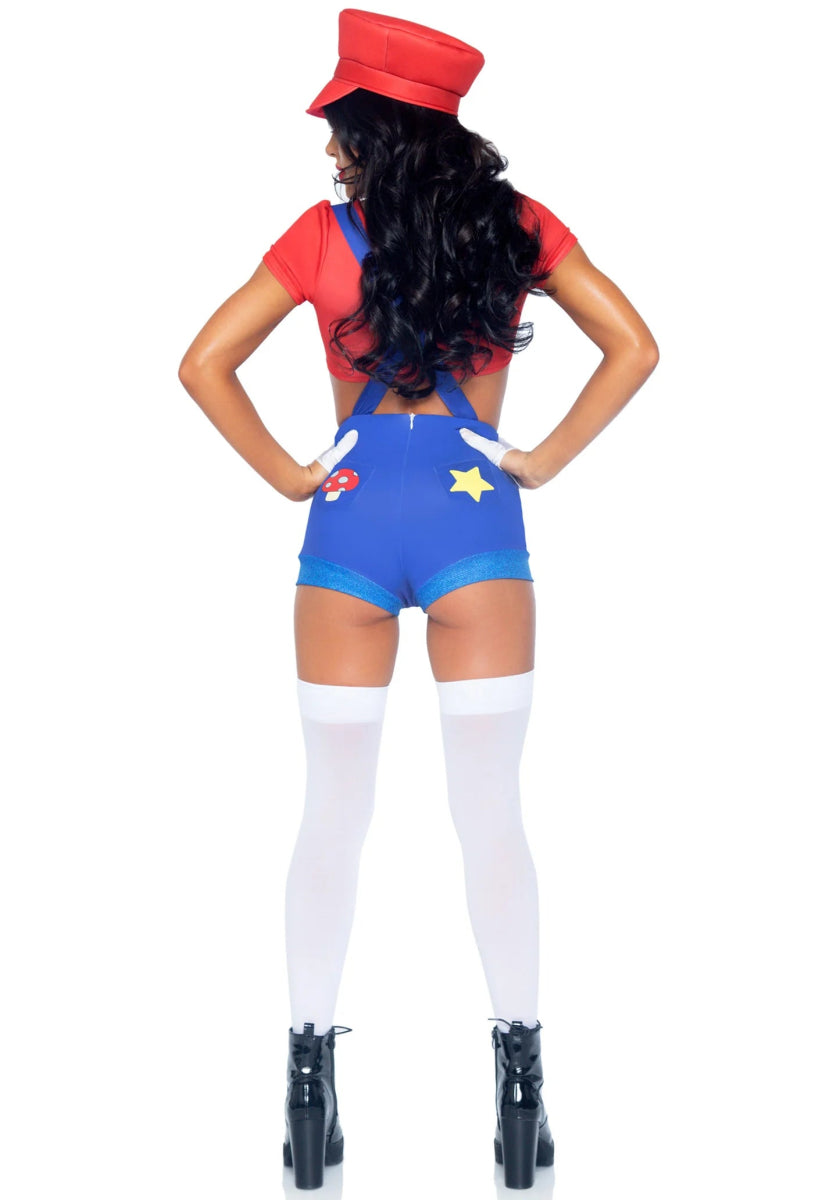 Super Mario Pak Rood Blauw Dames Leg Avenue