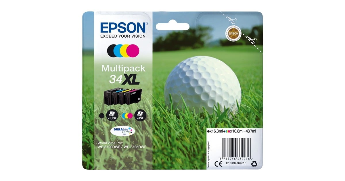 EpsonMultipack - T3476 inkt  (C13T34764010, 'Golfbal', 4-delig)