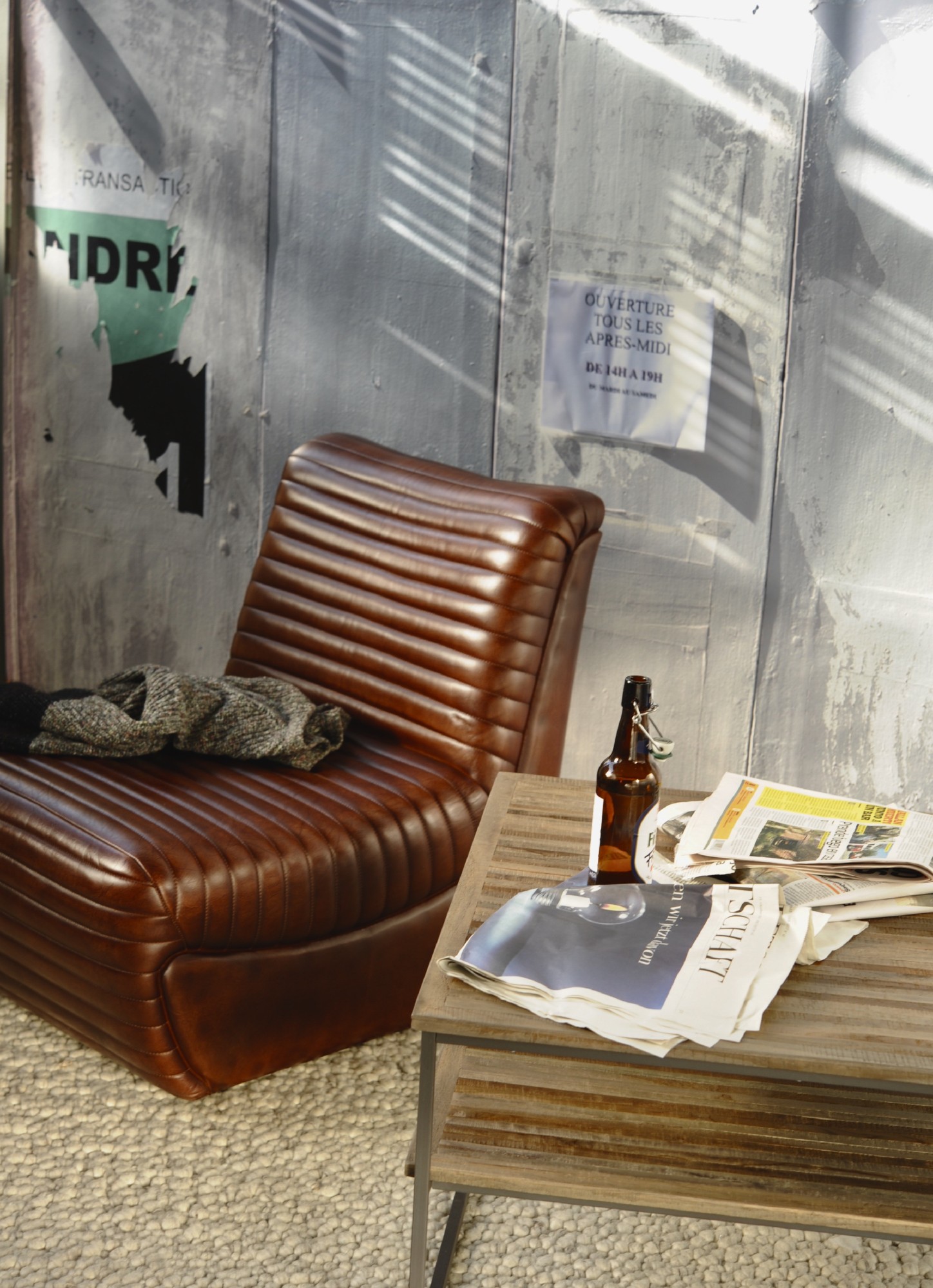 Couchtisch 'Cranford', aus recyceltem Teak und Eisen, B 74 cm, L 74 cm, H 42 cm von fischer's lagerhaus