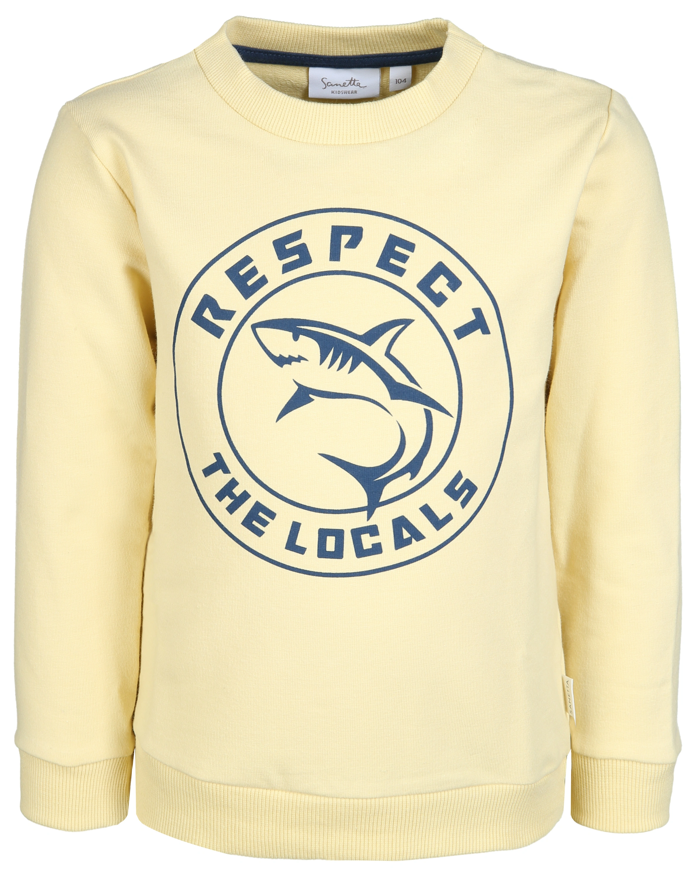 Sweatshirt RESPECT THE LOCALS in yellow blush