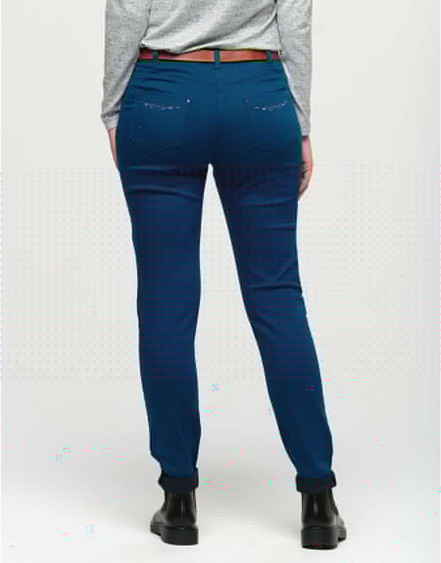 Pantalon slim bleu