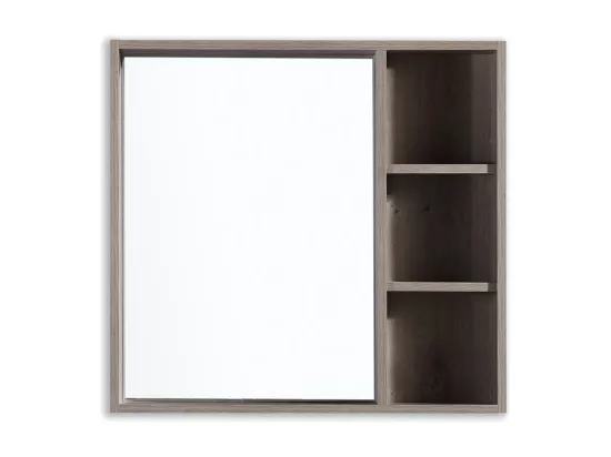 Miroir avec rangement 100 cm chêne gris Aquanoma