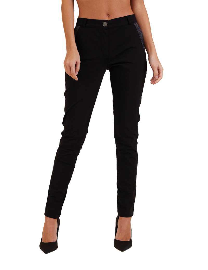 HBT ART GALLERY | ART PRINT CHRISTINA PANTALON FEMME NOIR / IMPRIMÉ