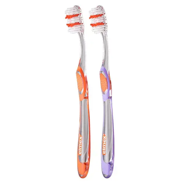 Elmex Inter X Duo Pack Brosse à Dents Medium Pack de 2