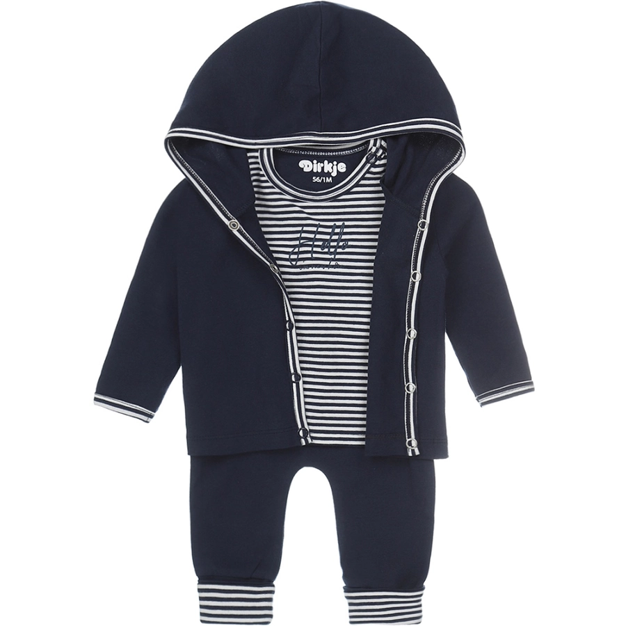 Dirkje Outfit Set 3-teilig navy off white
