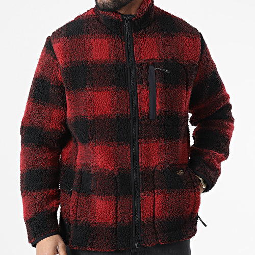 Veste Polaire Zippée Sherpa Workwear M5011230A Rouge Noir