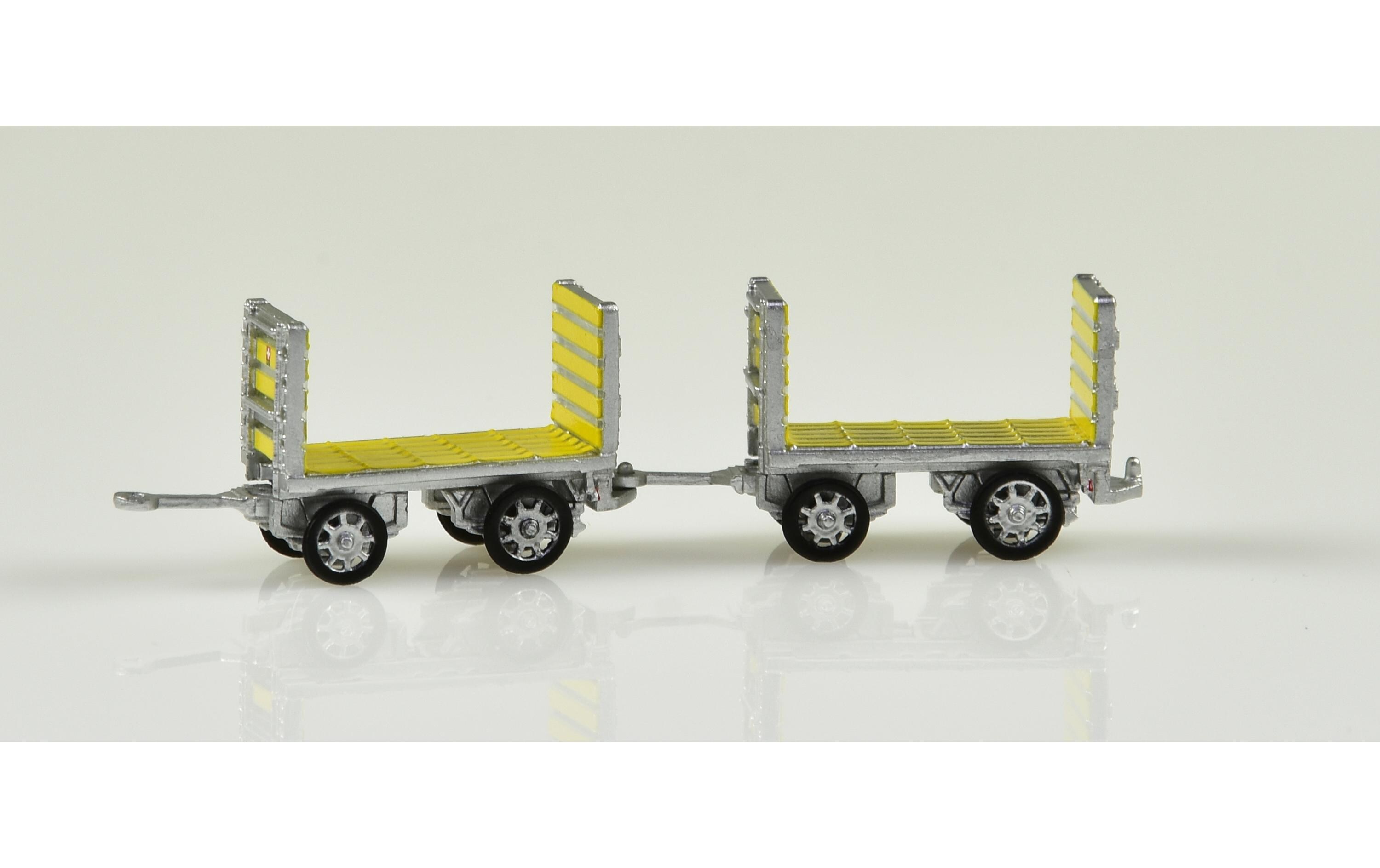 Anhänger PTT Gepäckwagen 2er Set 1:87H0 Gepäckwagen Modell