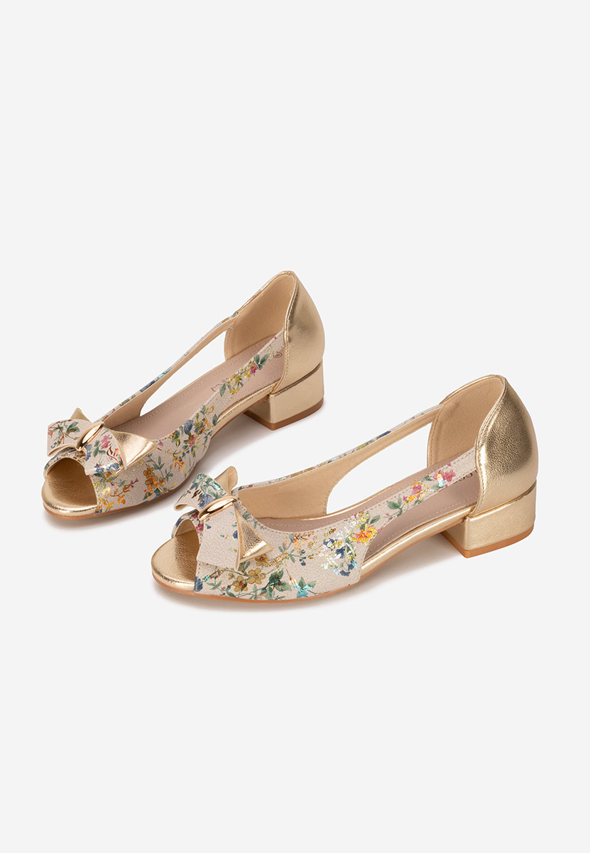 Chaussures à petit talon beige Anevia