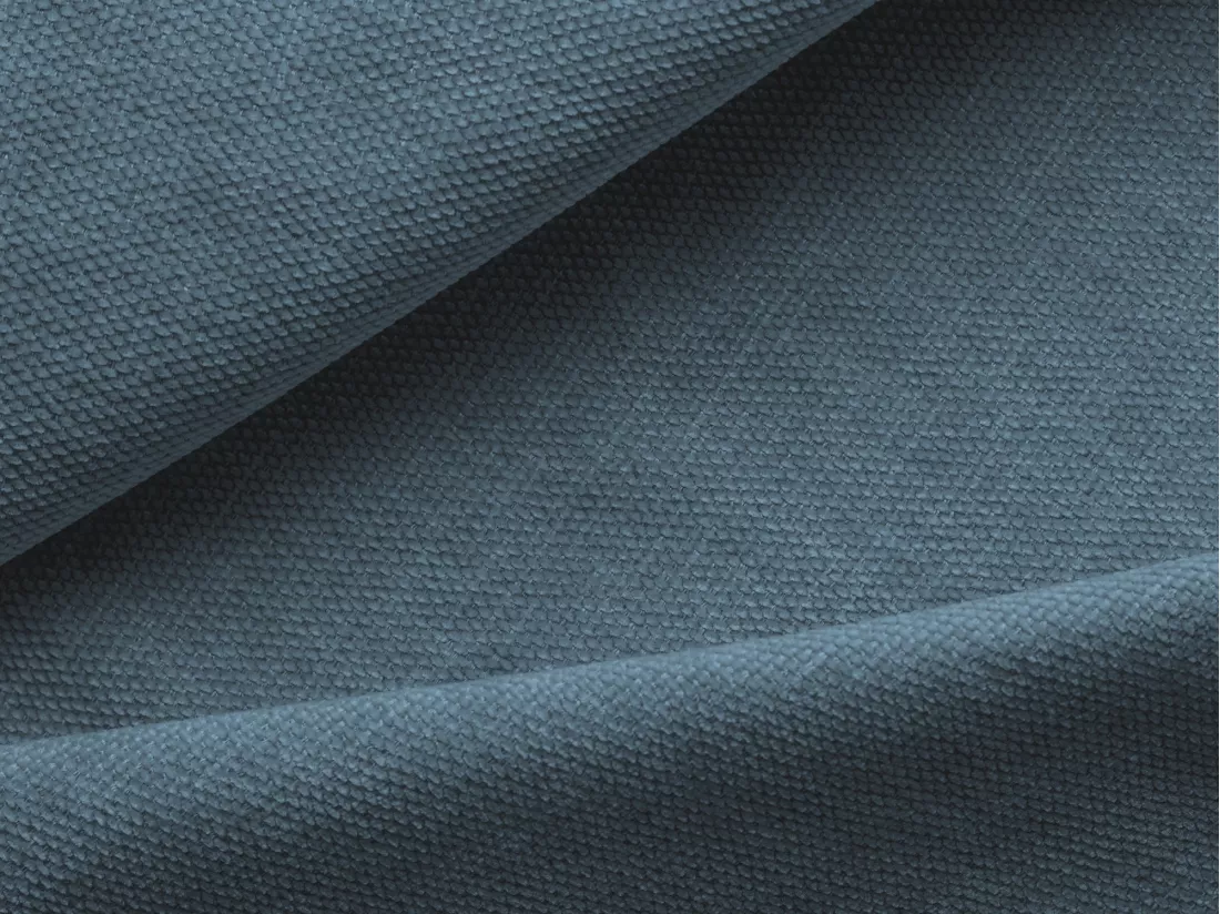 Pouf en tissu chenille - jeans - EKAHI