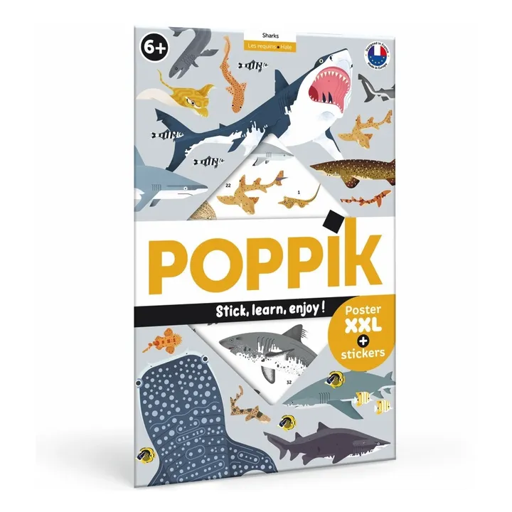Poppik Poster Stickers Requins