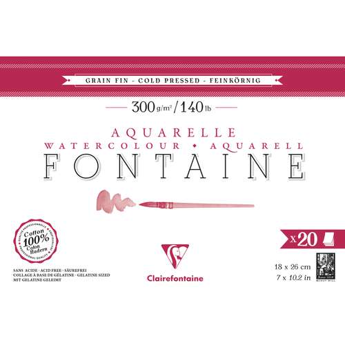 Clairefontaine Aquarellpapier FONTAINE Feinkorn