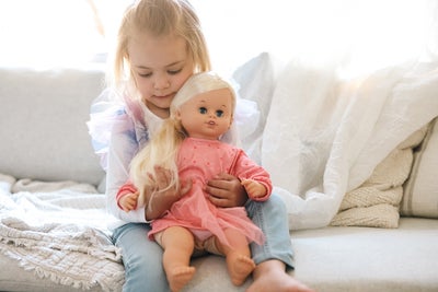 Skrållan Snakkedukke Lyst Hår 45 cm