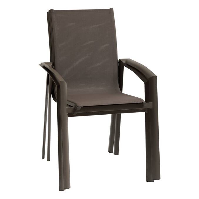 Fauteuil de jardin empilable AXANT Wengé / Praline