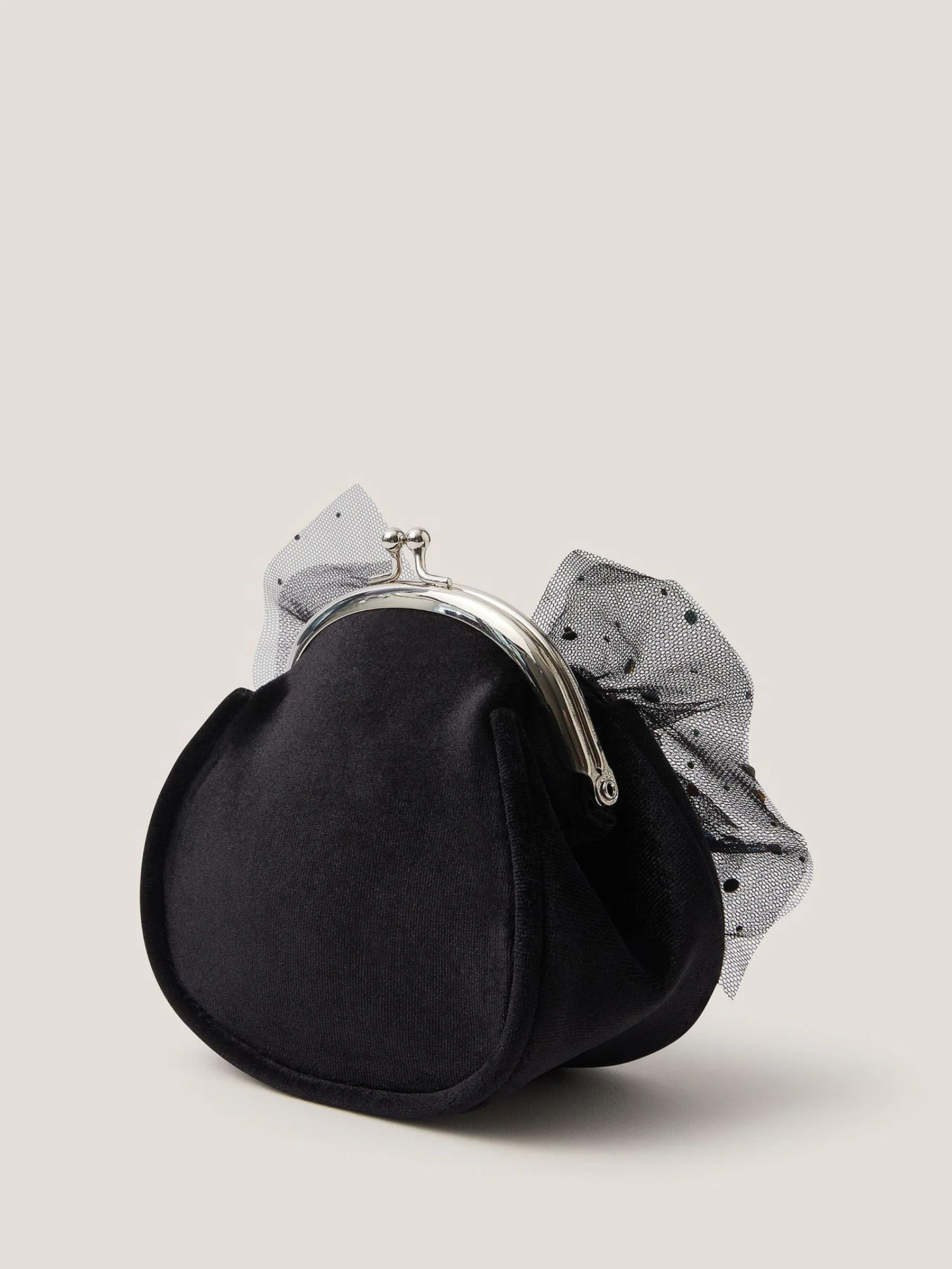 Monsoon Bejewelled Bow Clip Frame Bag
