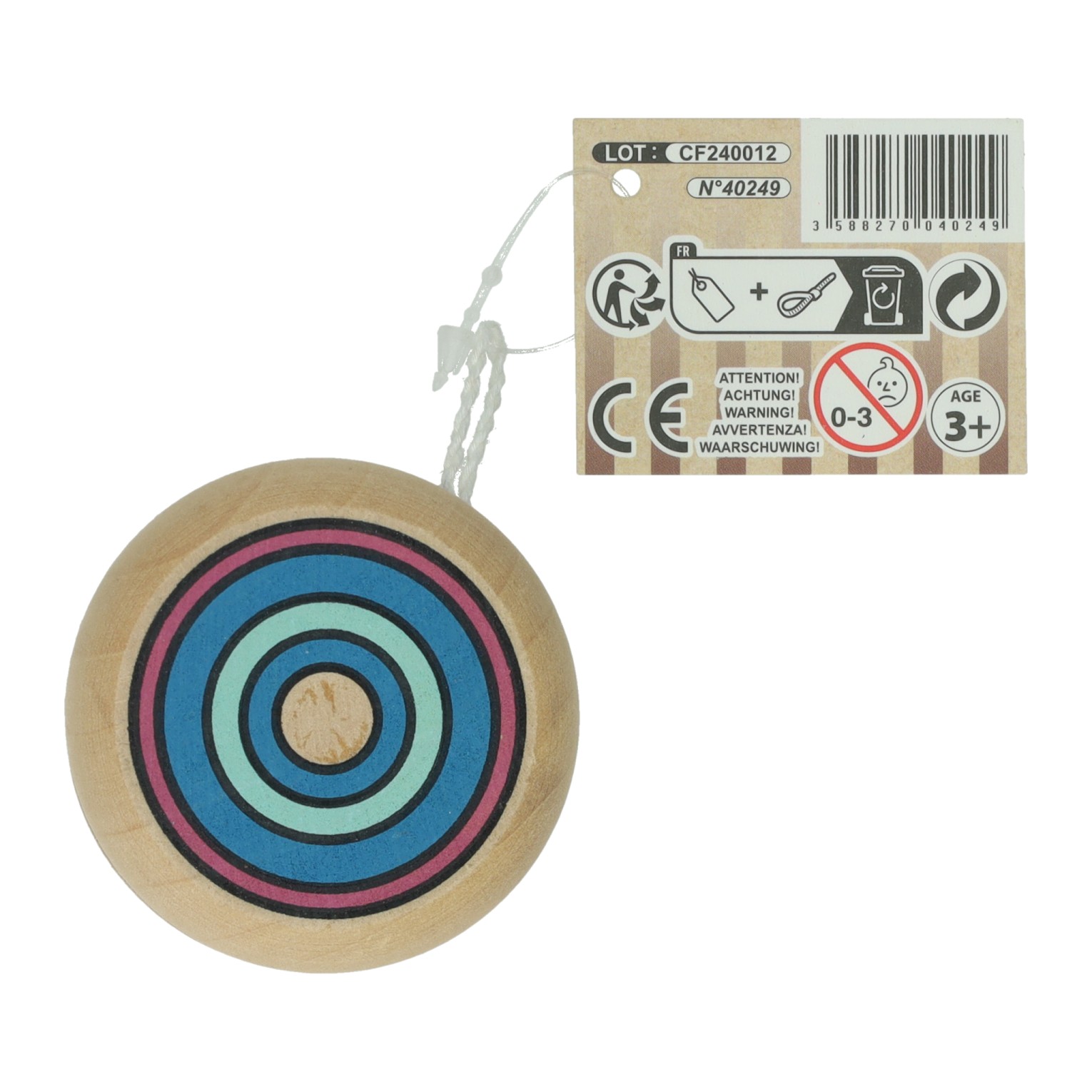 Houten Jojo met Circkels, 5cm
