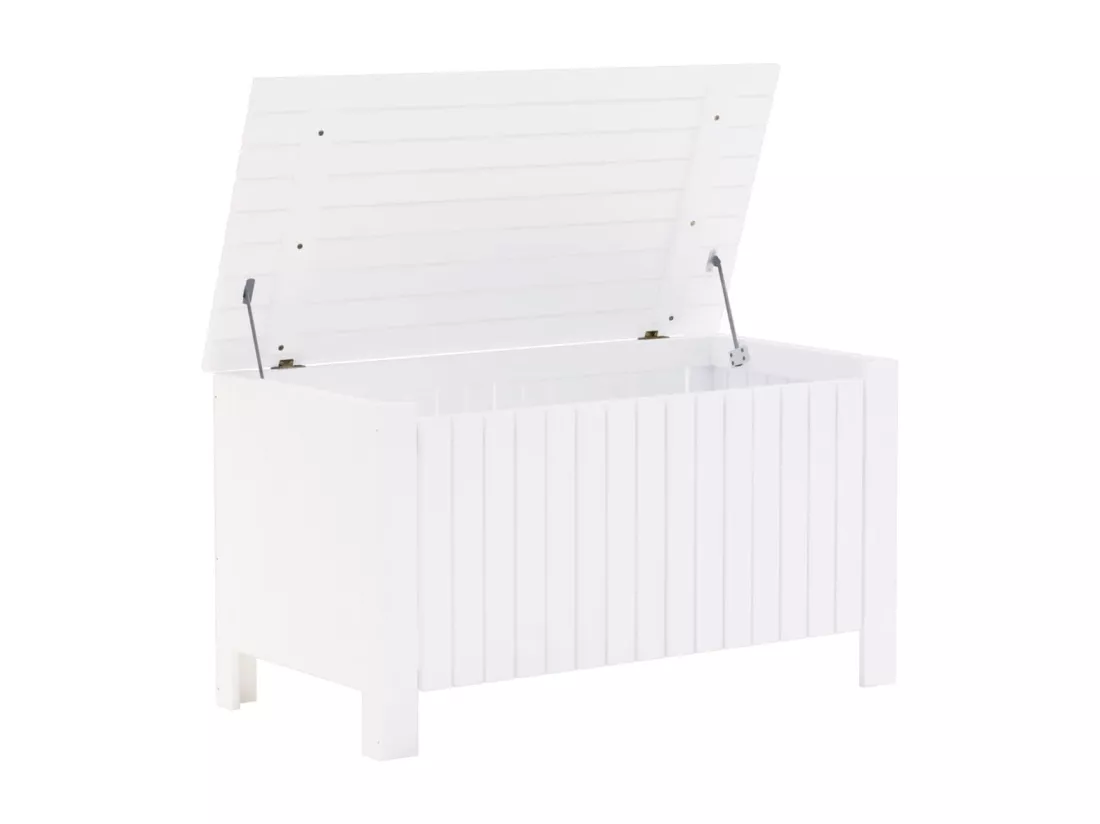 Boîte de rangement avec couvercle RANA blanc bois massif de pin