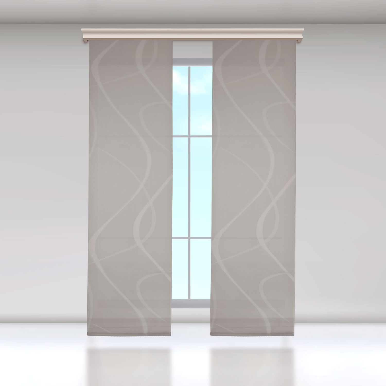 Schiebevorhang aus transparentem Voile