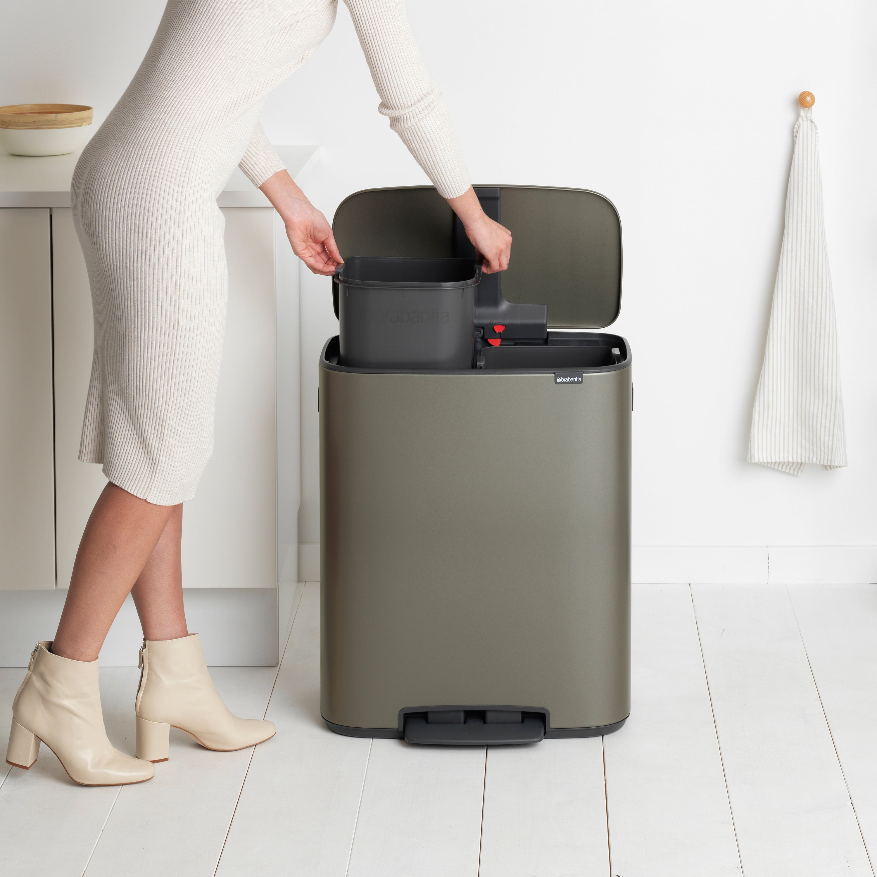 Brabantia Bo Pedaalemmer 2 x 30 L - Platinum