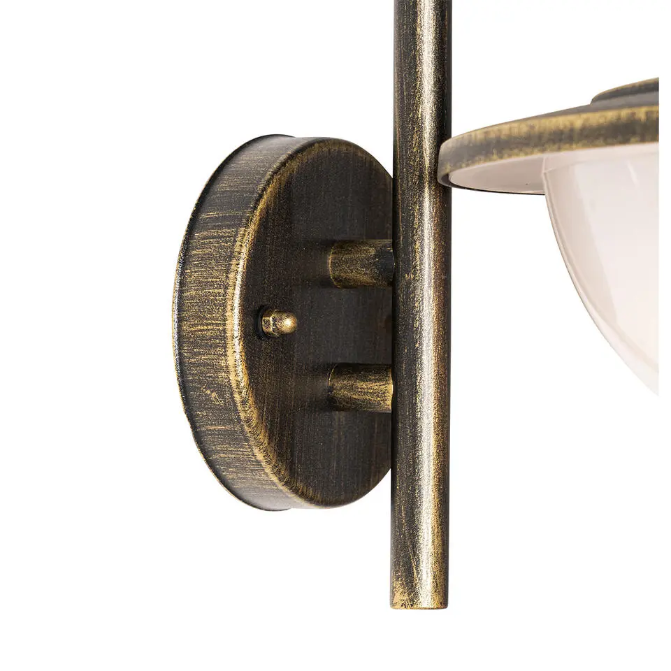 Qazqa wandlampen buiten bruges goudkleurig e27