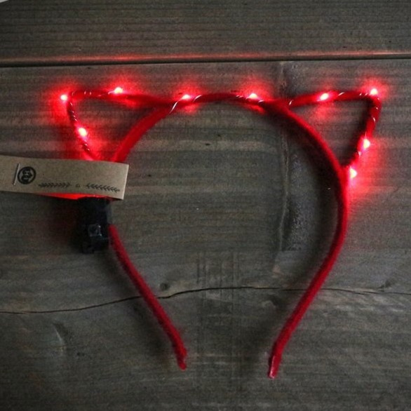 Headband Led diadeem Cats - All Red