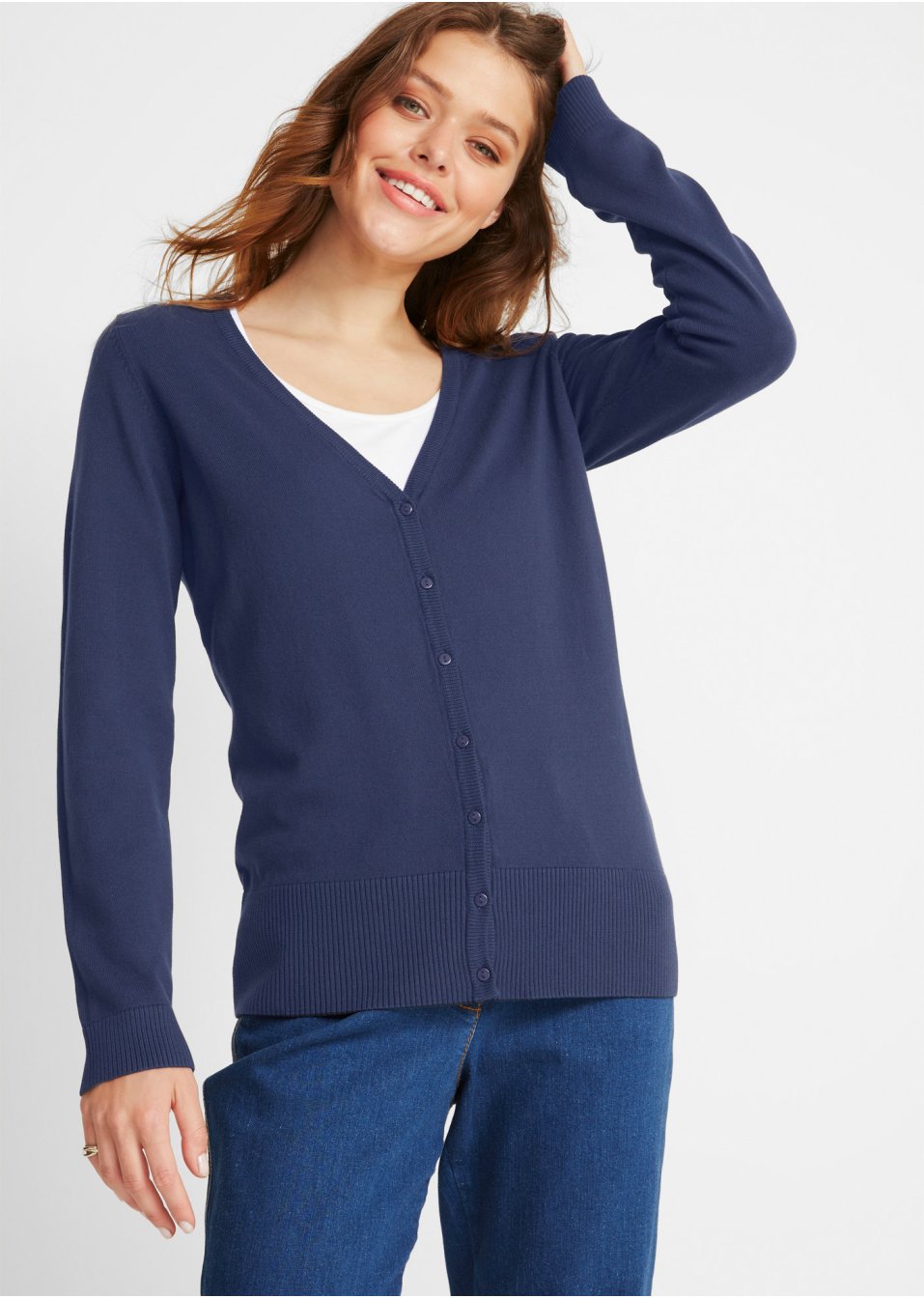 Basic vest met knoopsluiting