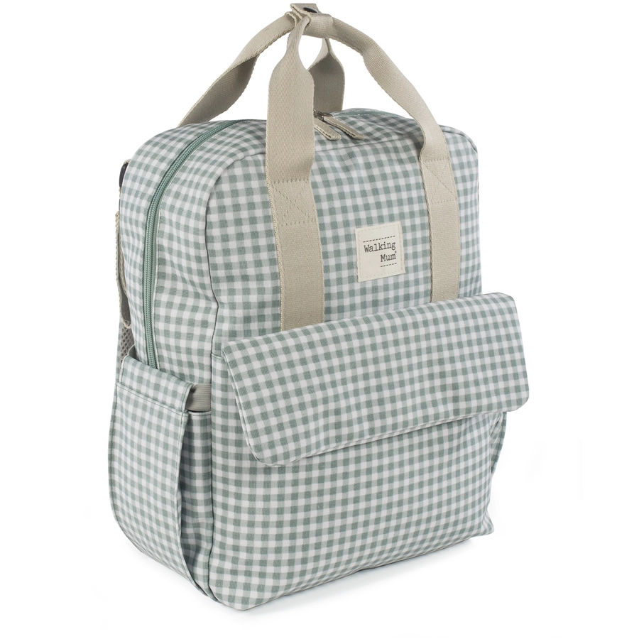 Walking Mum Wickelrucksack I Love Vichy Grün