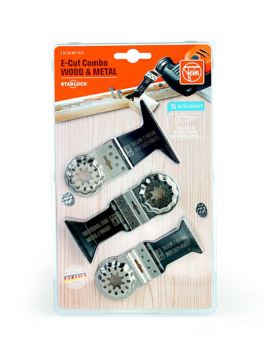 Lame de scie plongeante pour multifonction multi Fein E-cut Starlock bois et métal, 3 pièces