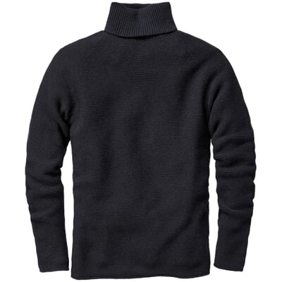 Herren-Rollkragenpullover, Schwarzblau