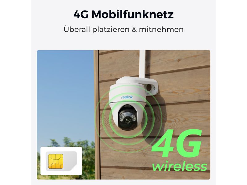 Reolink 4G/LTE-Kamera G430 inkl. Solarpanel Kabellose 2K 4G PT-Kamera mit smarter Erkennung inklusive Solar Panel 2
