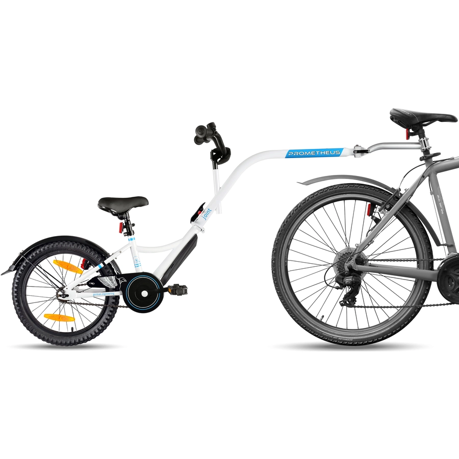 PROMETHEUS BICYCLES® Tandem Fahrradanhänger 18 Zoll weiss