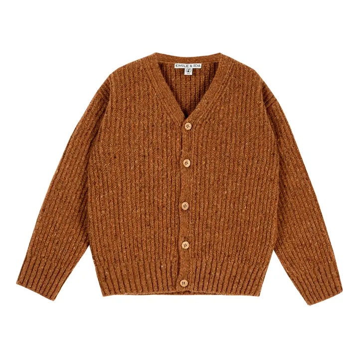 Emile et Ida Cardigan Laine Chiné | Caramel