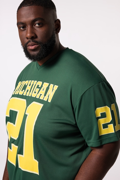 STHUGE T-Shirt, Halbarm, oversized, Football Print, bis 8 XL