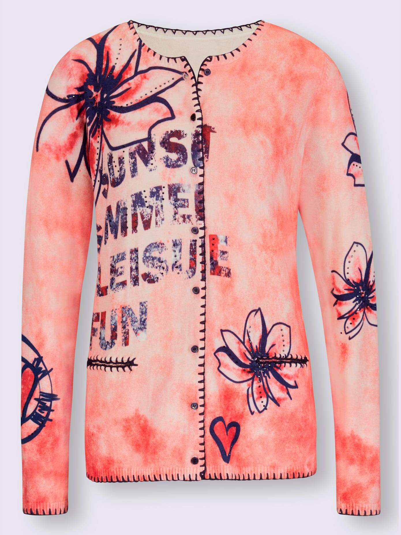 Veste en tricot veste à joli imprimé