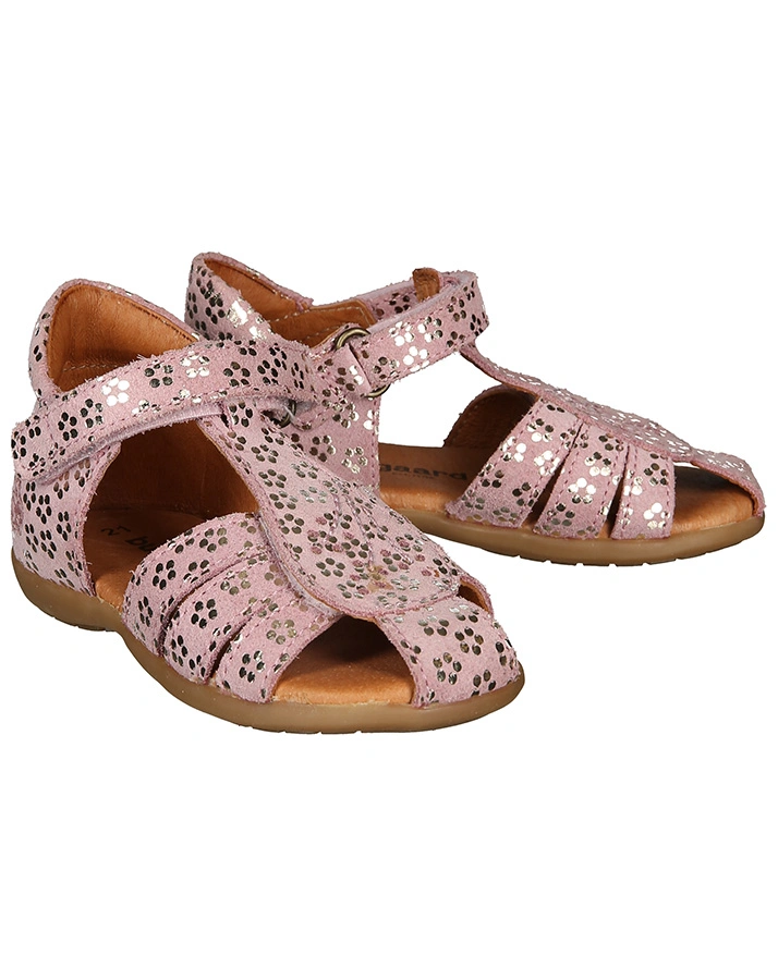 Lauflern-Sandalen CAROL II mit Blumenmuster in altrosa/gold