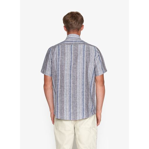 Signal Greger Slub Wide Stripe Skjorte, Espresso, 3XL