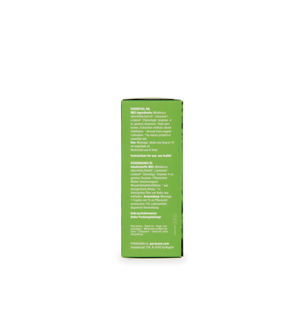 Purasana Tea Tree Olie Bio (10 ml)