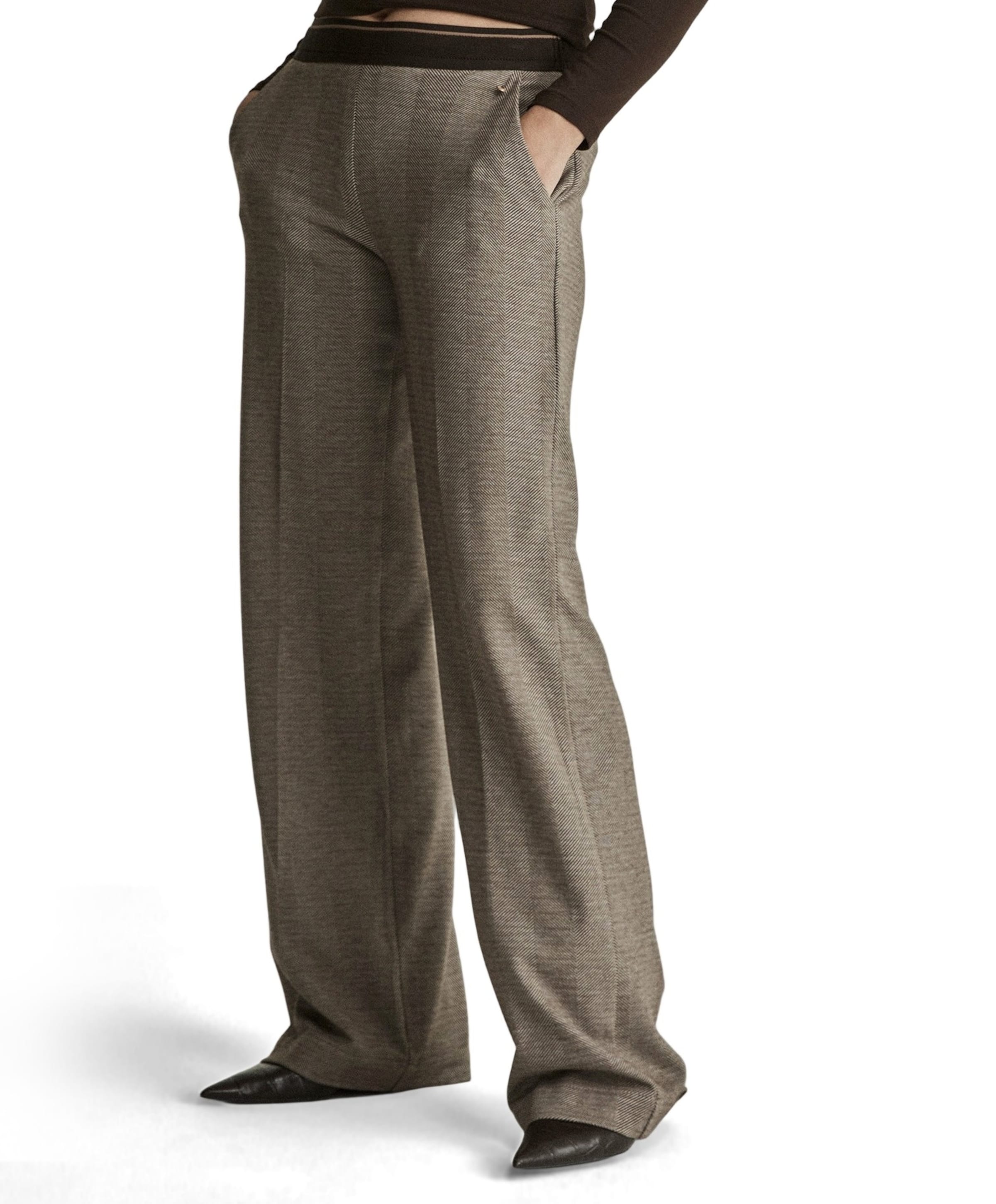 Para Mi Mira (Elastic) - Knitted Jacquards dames broek bruin
