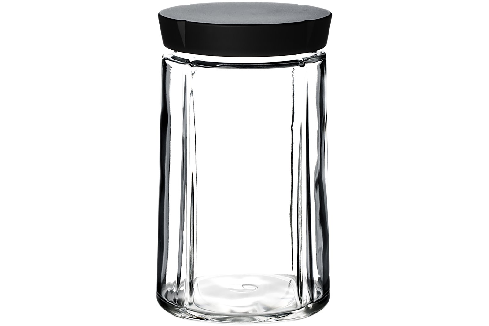 Grand Cru oppbevaringsglass Klart glass med sort lokk 1 liter