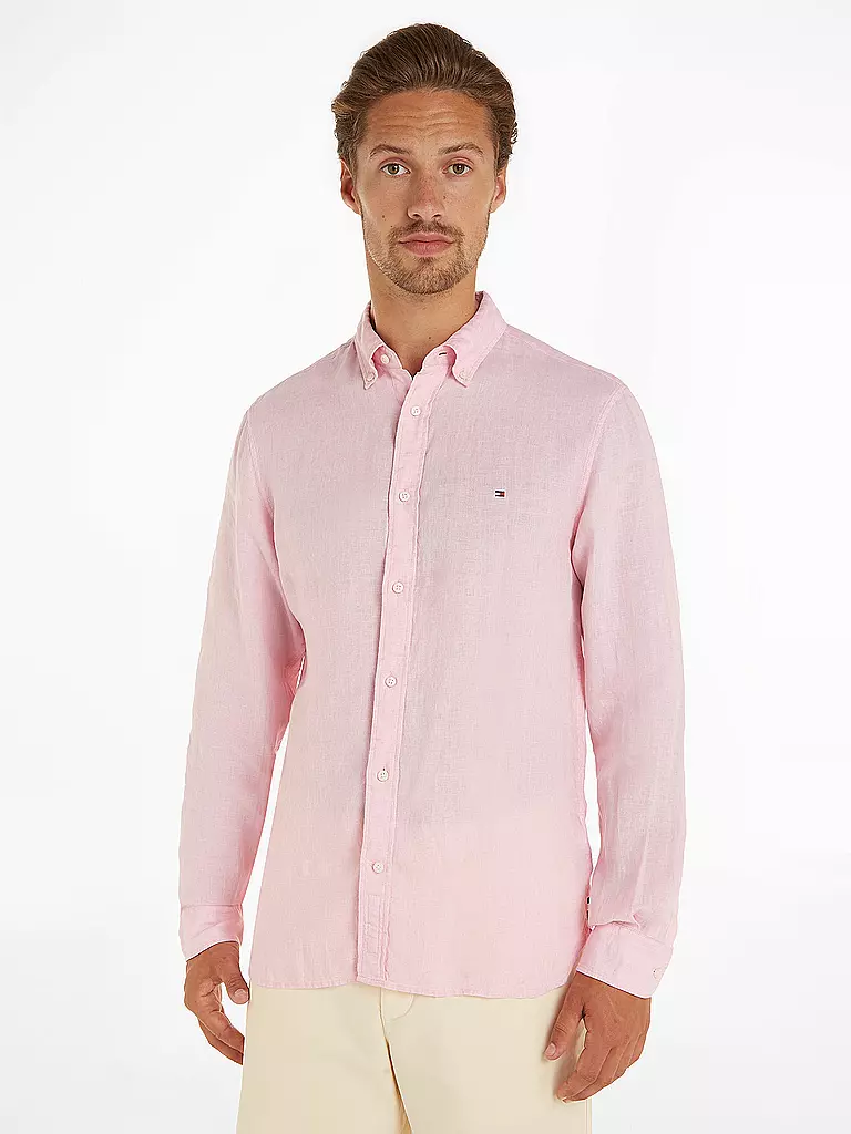 TOMMY HILFIGER Leinenhemd  rosa