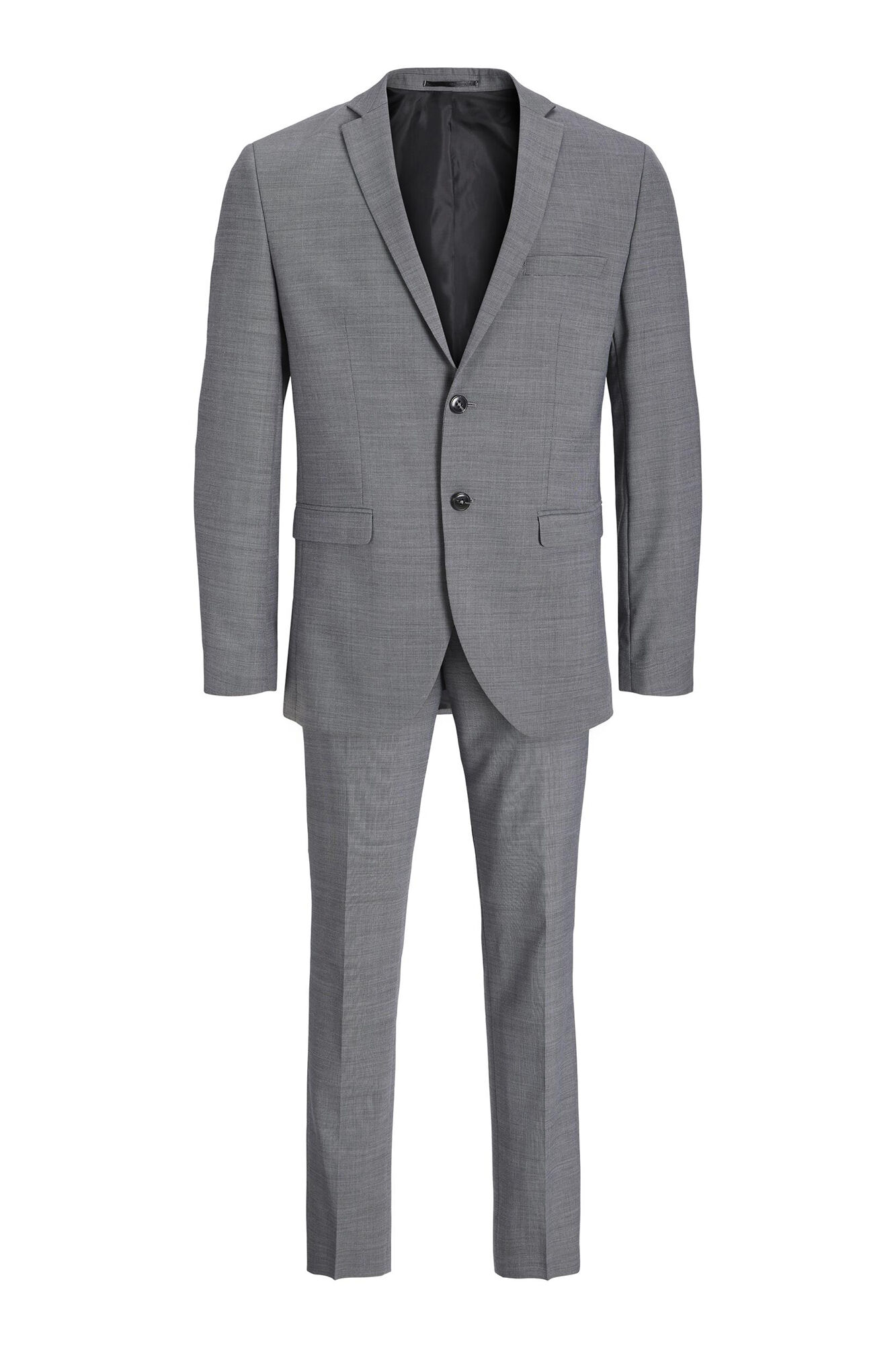 Terno liso slim fit - Cinza