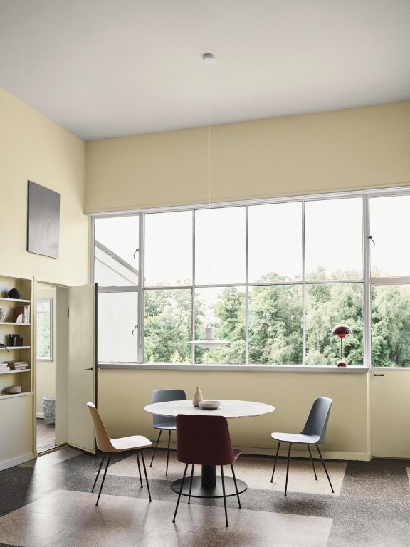 &tradition Rely HW6 stoel zwart, chroom onderstel